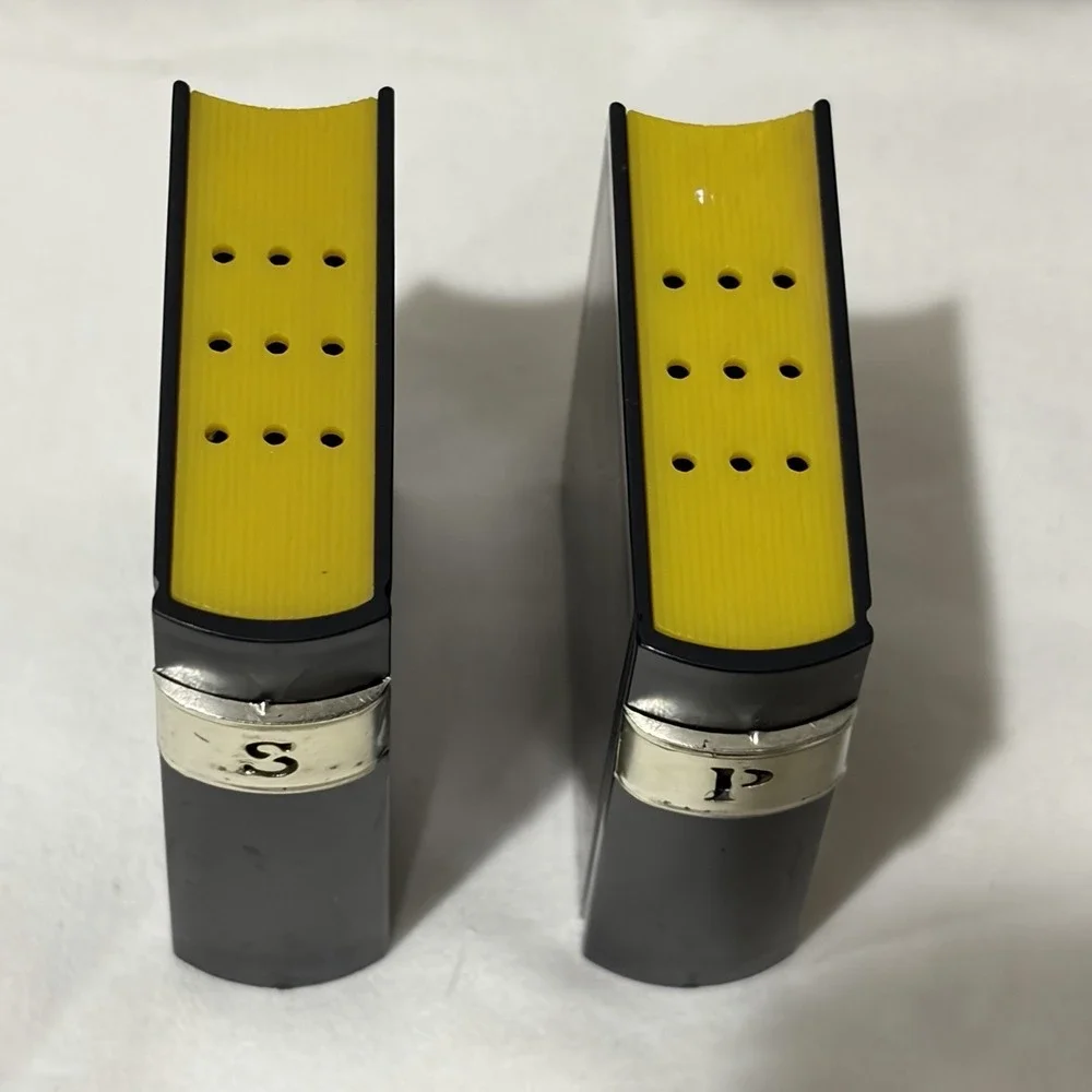 Vintage Plastic Black Books Salt & Pepper Shakers Kitchy 2.75